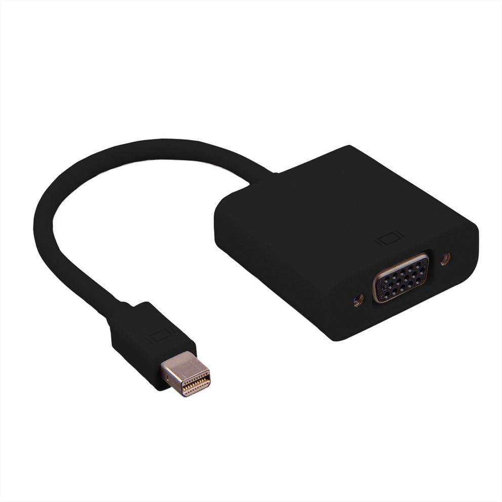 VALUE Mini DisplayPort zu VGA Adapter – 1920 × 1200 @ 60 Hz, 0,15 m, aktiv, schwarz