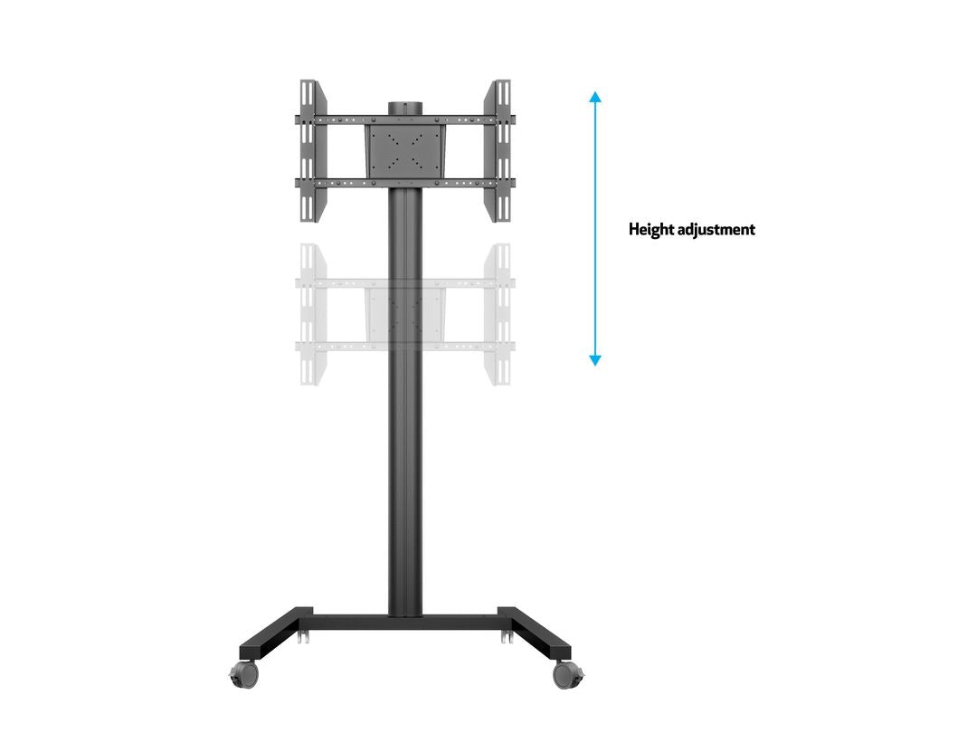 Multibrackets 180 S – Displayständer, fix, höhenverstellbar, für 44", VESA 75×75, bis 50 kg, schwarz