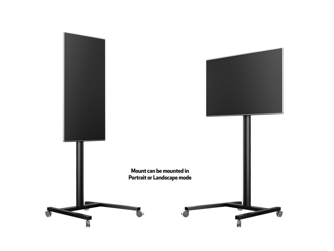 Multibrackets 180 S – Displayständer, fix, höhenverstellbar, für 44", VESA 75×75, bis 50 kg, schwarz
