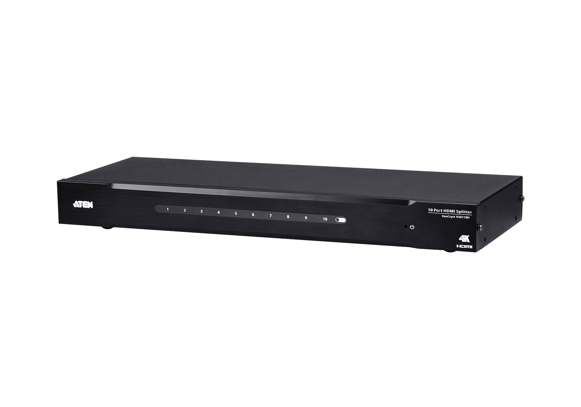 ATEN VS0110HA – HDMI Splitter, 1× HDMI Eingang, 10× HDMI Ausgänge, 4K@60 Hz, 15 m, RS-232, EDID, HDCP 1.4, Schwarz