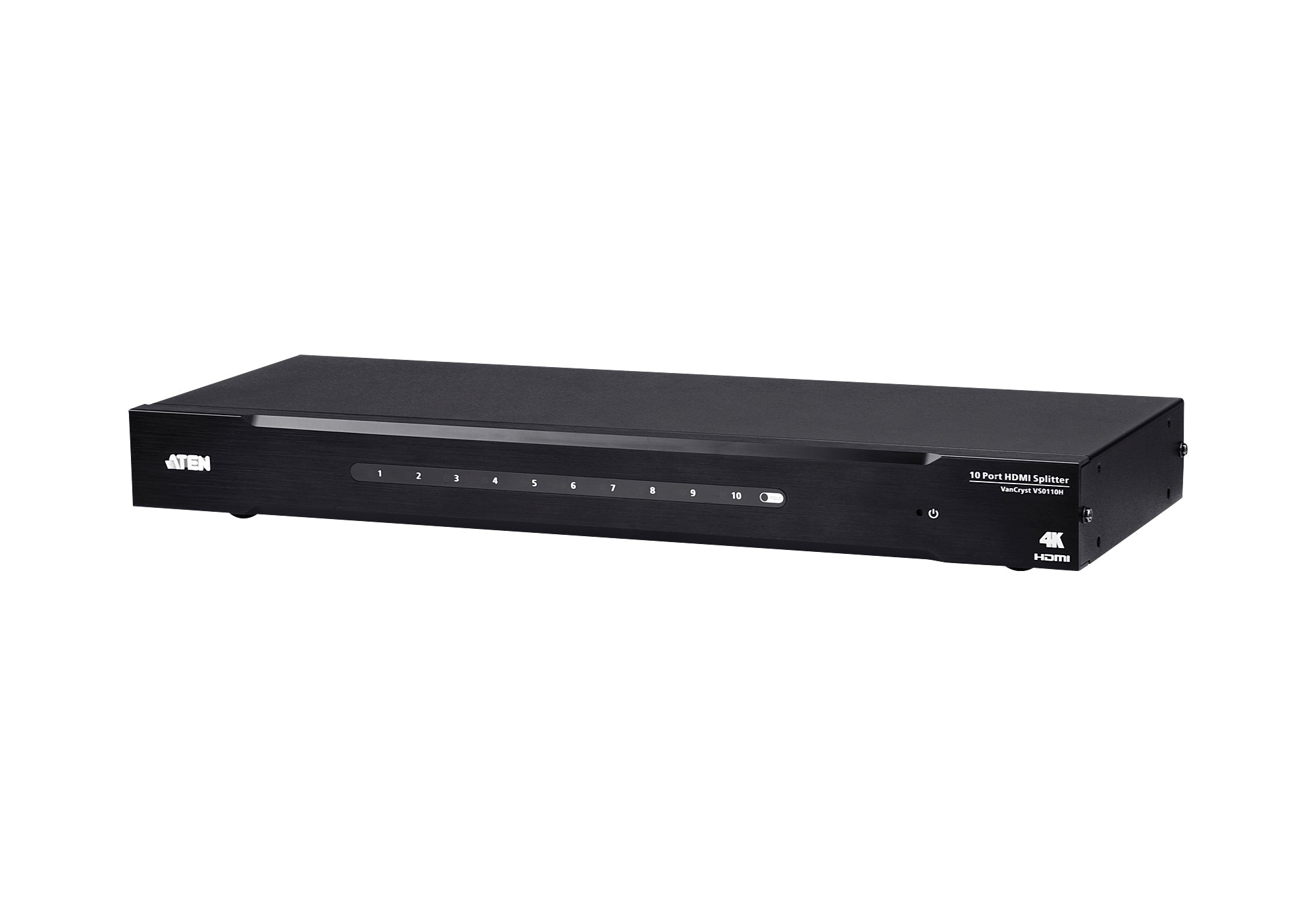 ATEN VS0110HA – HDMI Splitter, 1× HDMI Eingang, 10× HDMI Ausgänge, 4K@60 Hz, 15 m, RS-232, EDID, HDCP 1.4, Schwarz