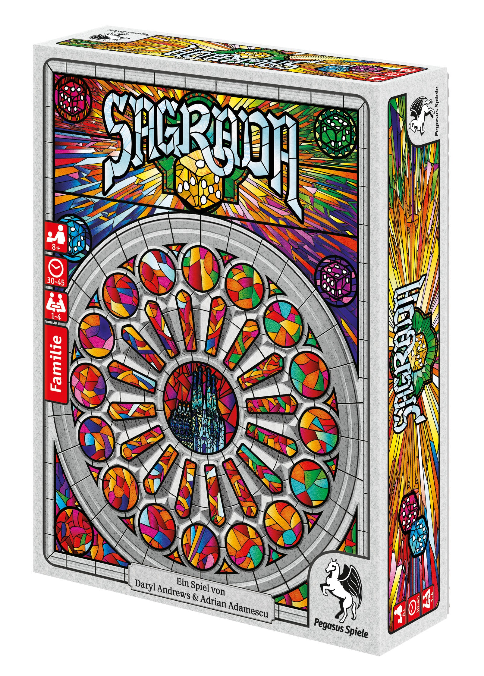 Pegasus Sagrada – Würfelspiel, 1–4 Spieler, ab 8 Jahren, 45 Min., DE