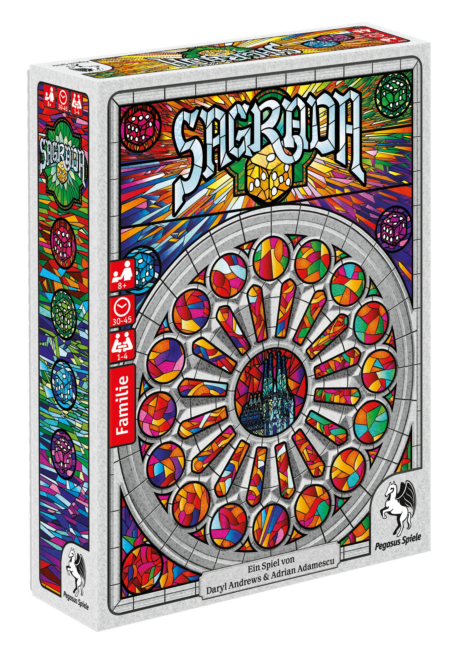 Pegasus Sagrada – Würfelspiel, 1–4 Spieler, ab 8 Jahren, 45 Min., DE