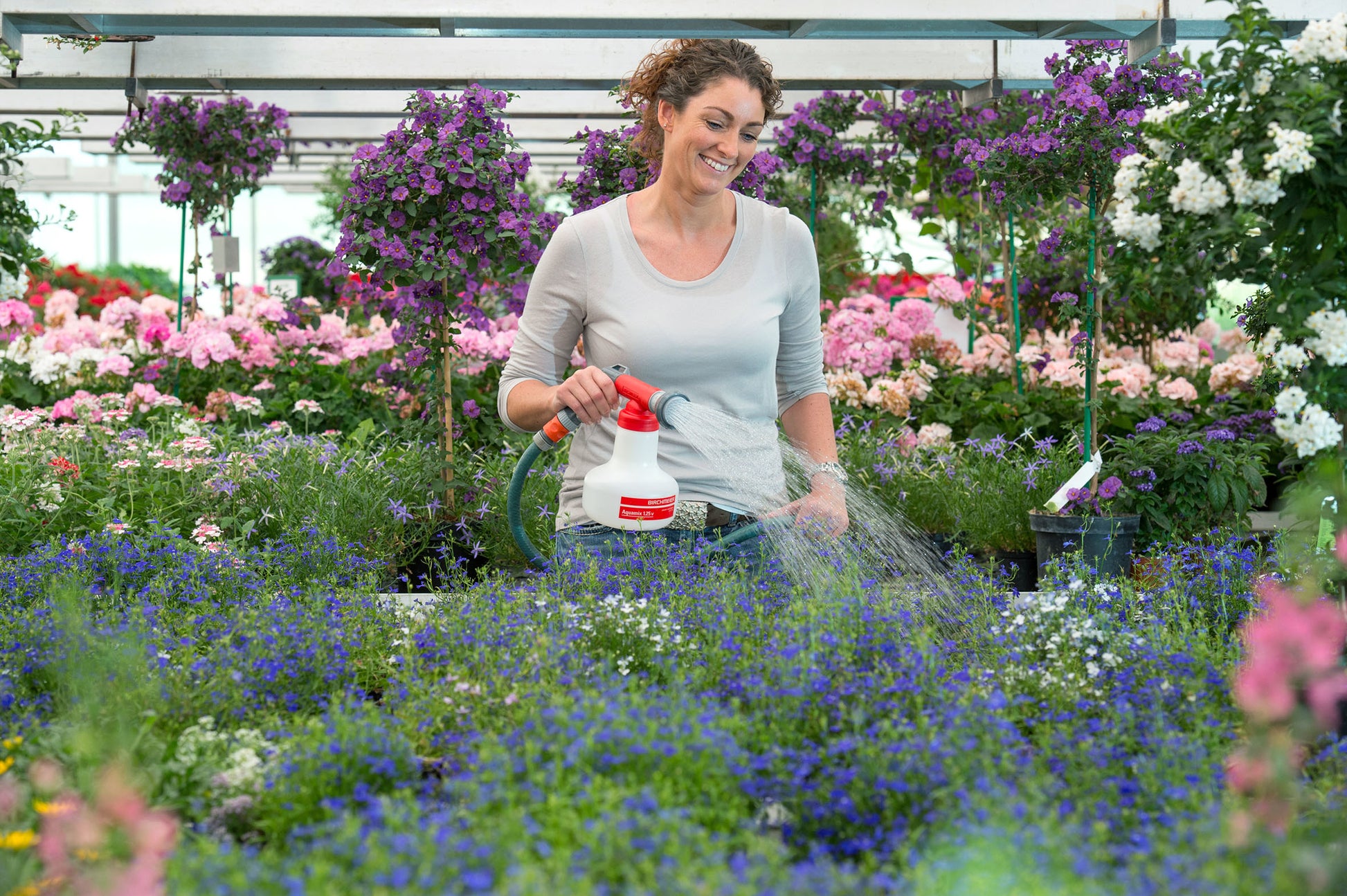 Birchmeier Aquamix 1,25 V Handgartenspritzer – Fassungsvermögen 1250 ml, Max. Druck 5 bar, Kunststoff