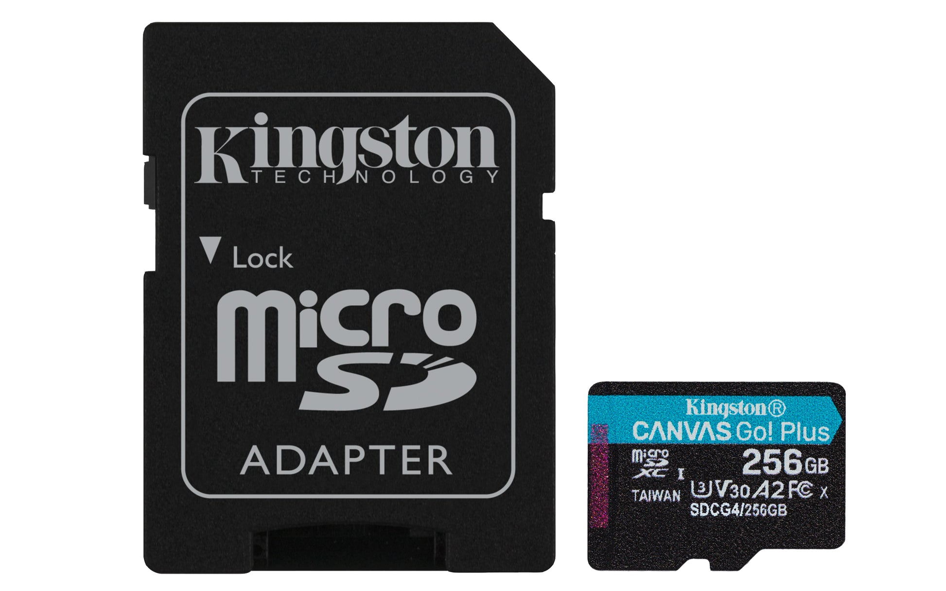 Kingston Technology Kingston Canvas Go Plus 200R Speichergerät – 256 GB, microSDXC, A2, U3, V30, Gen4, mit Adapter