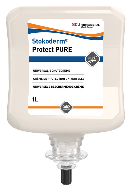 Deb Stoko Hautschutzcreme Stokoderm Protect PURE – parfümfrei, silikonfrei – 1 l Kartusche