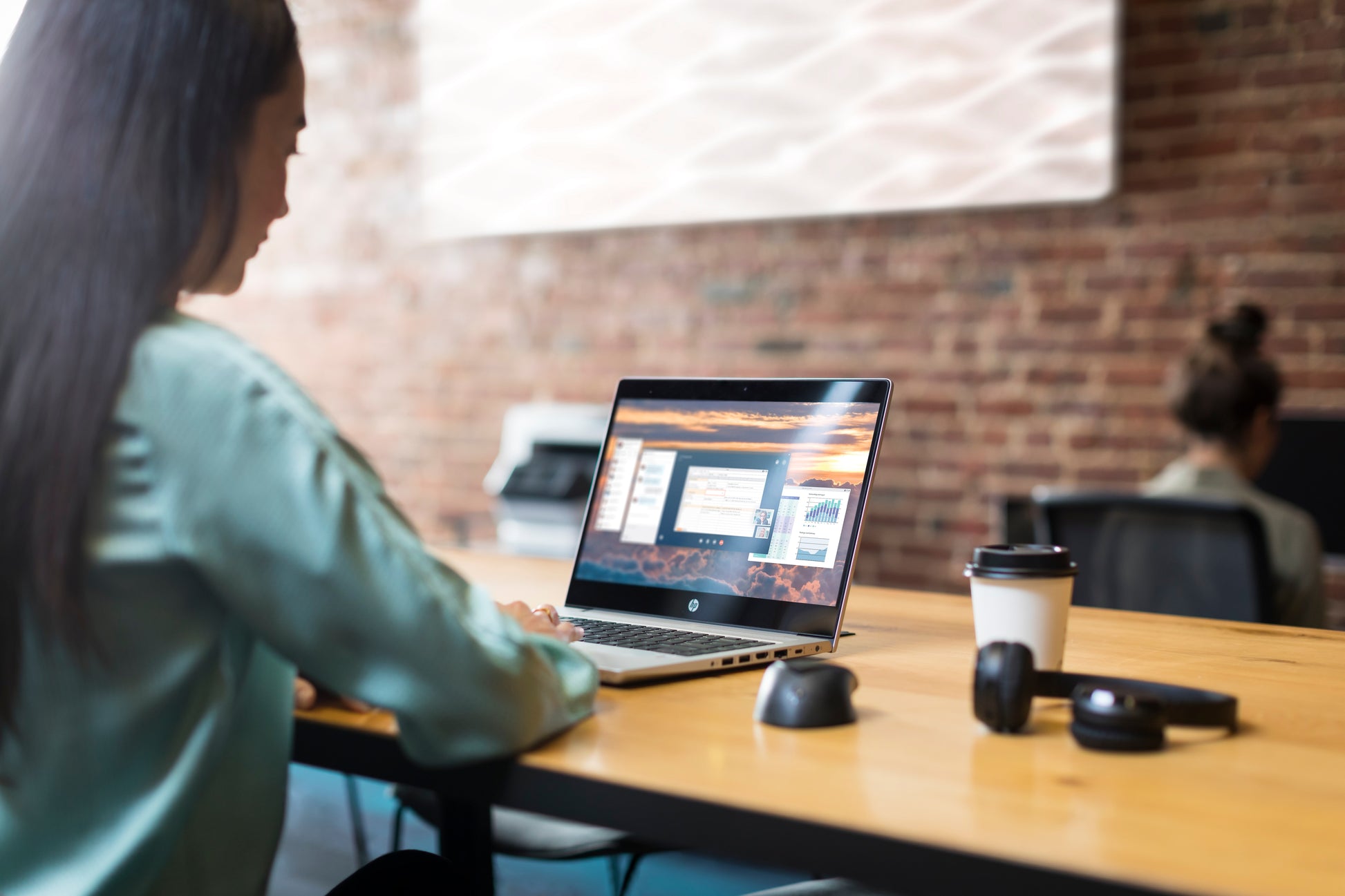 HP USB-Fingerabdruck für Business – Maus – Kabelgebunden (USB‑A), Fingerabdruckscanner, beidhändig