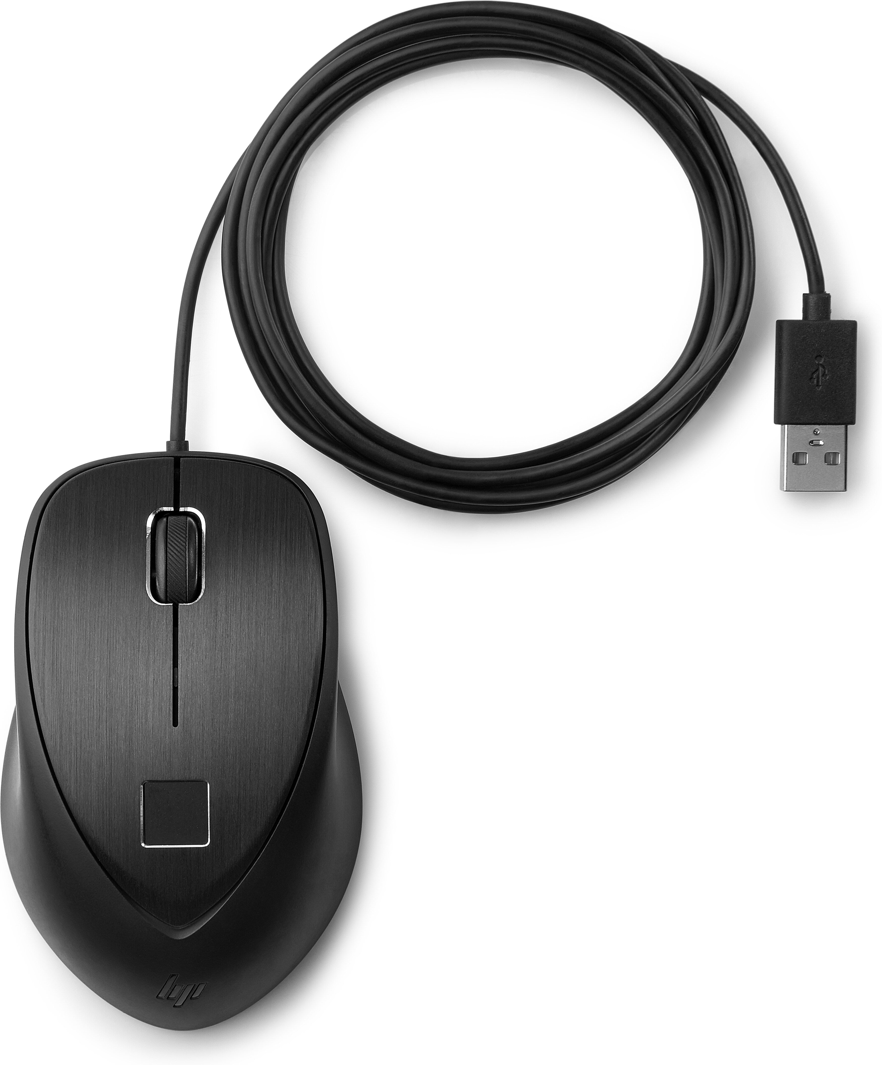HP USB-Fingerabdruck für Business – Maus – Kabelgebunden (USB‑A), Fingerabdruckscanner, beidhändig