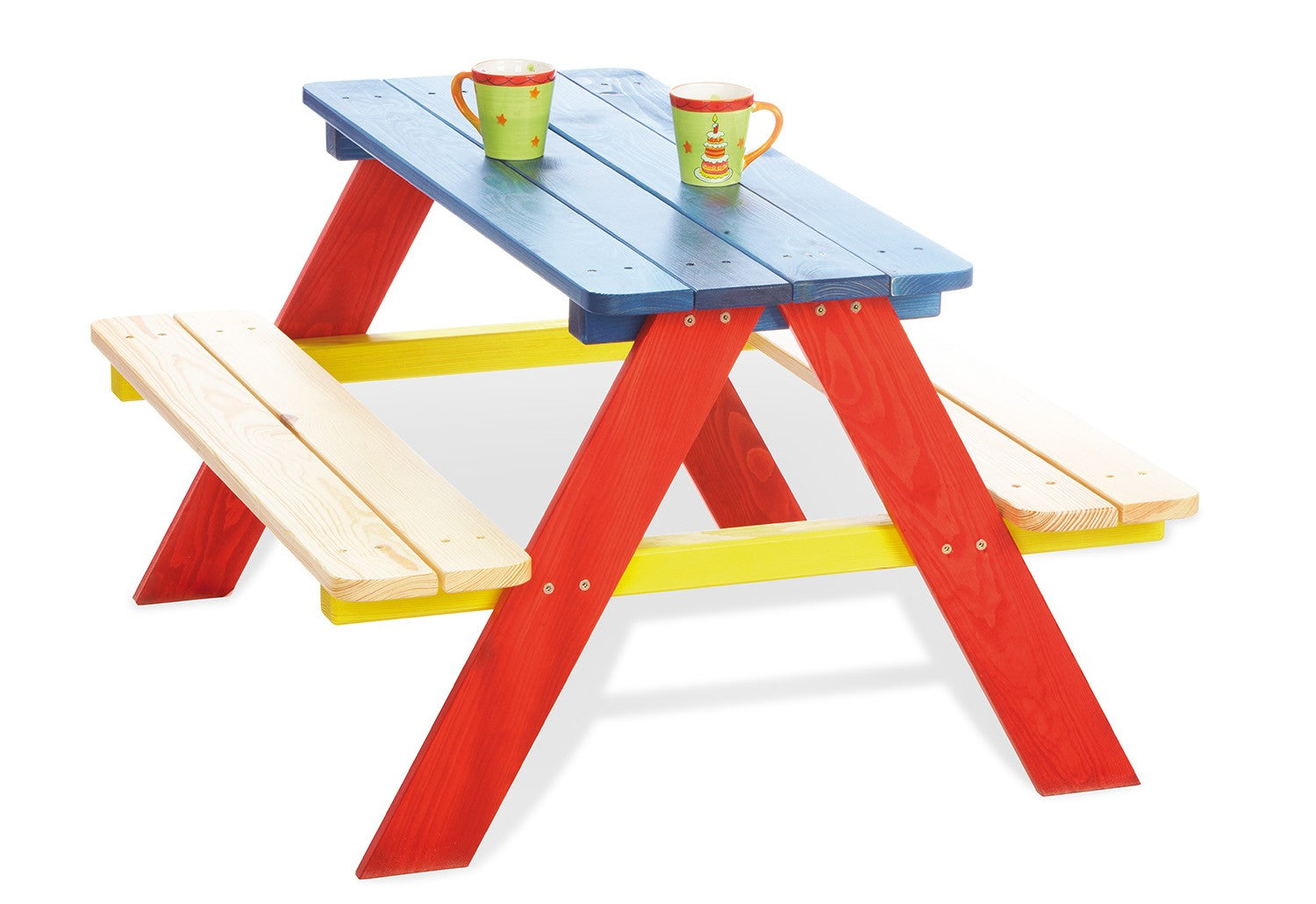 Pinolino Kinderträume 2-teiliges Bistro-Set mit 2 Stühlen – blau – Holz