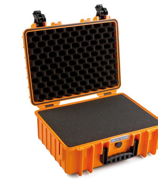 B&W Cases 5000/O/SI – Hartschalenkoffer, PP, Orange, 47 × 19 × 36.5 cm