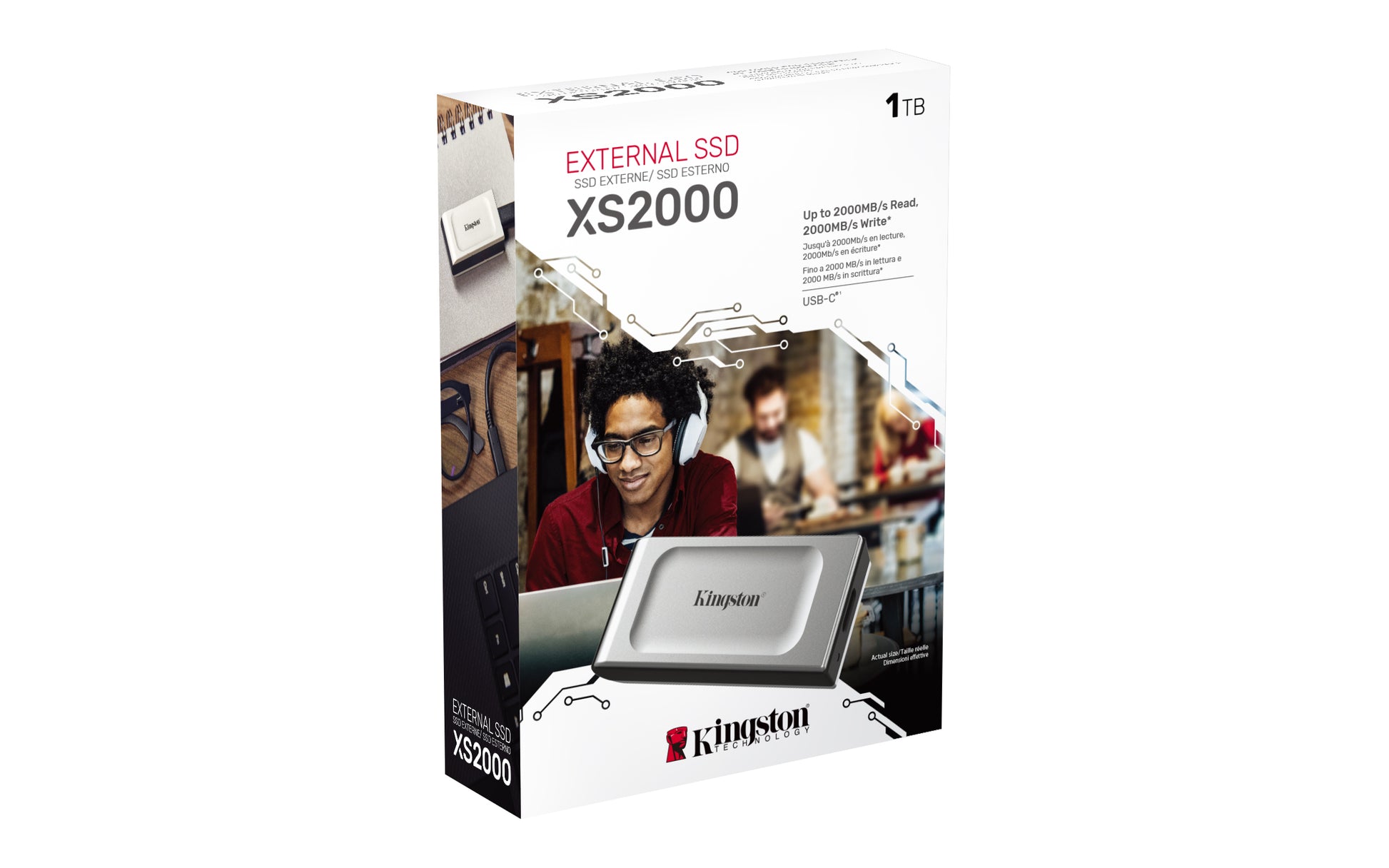 Kingston Technology Kingston SSD XS2000 – 1 TB, USB 3.2, portabel