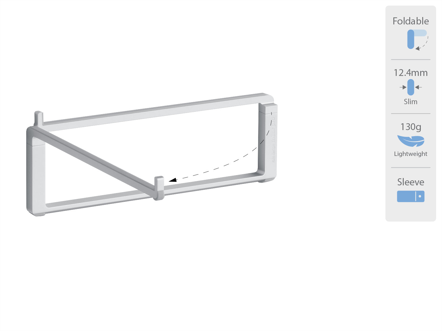 Rain Design Laptop-Ständer – für Laptops, faltbar, Aluminium – Silber
