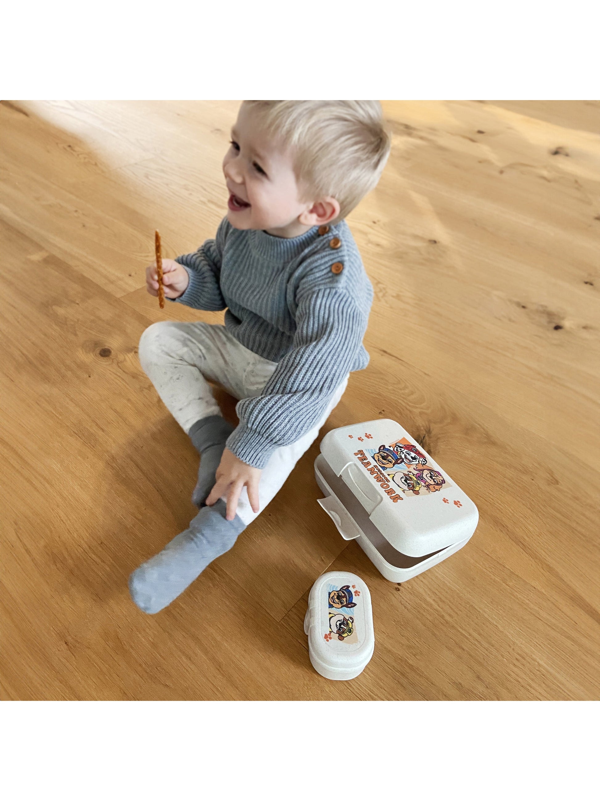 Koziol – Lunchbox 19 × 13,5 × 6,5 cm, Biokunststoff, mehrfarbig, Paw Patrol, mit Trennschale