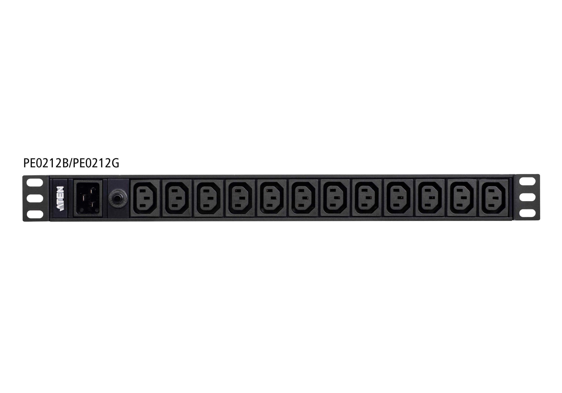 ATEN PE0212G Basis-PDU 3,8 kVA – 1U Rack – IEC C13×12, Eingang IEC C20 – Schwarz