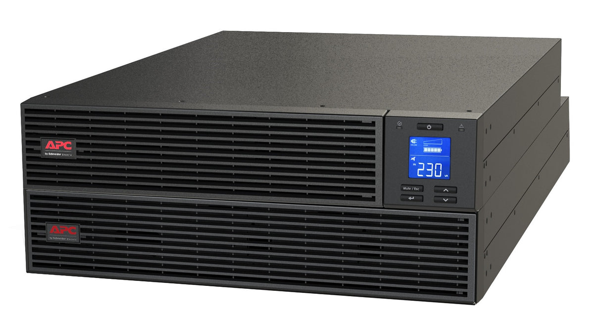 APC Easy UPS SRV RM 6000VA – USV Online (Doppelwandler), 6 kVA/6000 W, Rack 4U, LCD, Rackmontageset