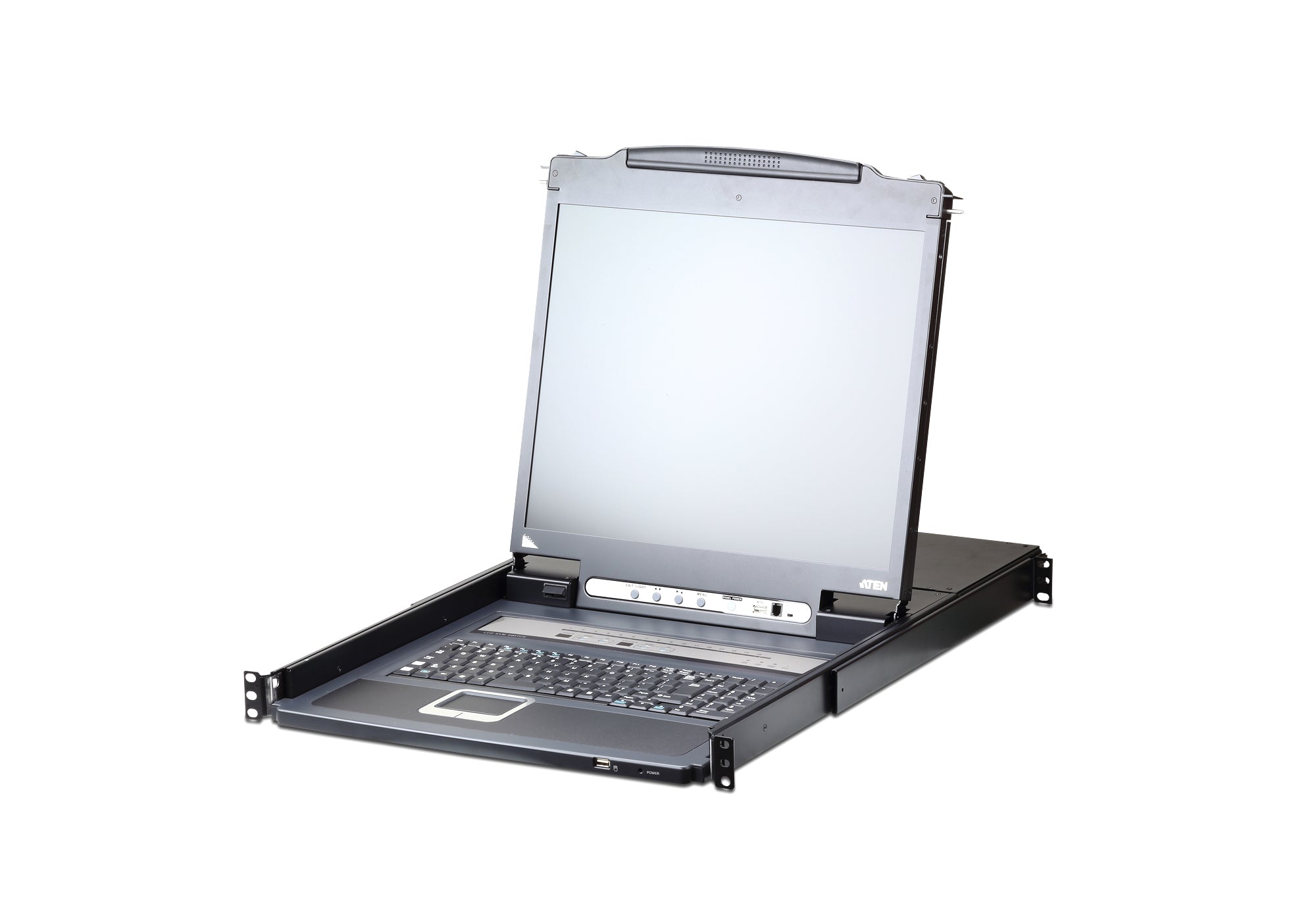 ATEN CL5716iM – KVM-Switch – 16×VGA, 17" (43,2 cm) LCD, 1U, US-Tastatur, IP-Zugriff