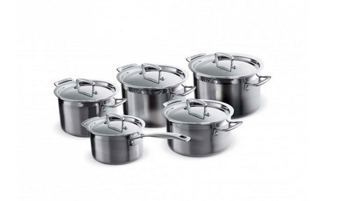 Le Creuset 3-lagiger Kochtopf – 1,9 l, Ø 16 cm, Edelstahl, für Induktion, Gas, Glaskeramik und mehr