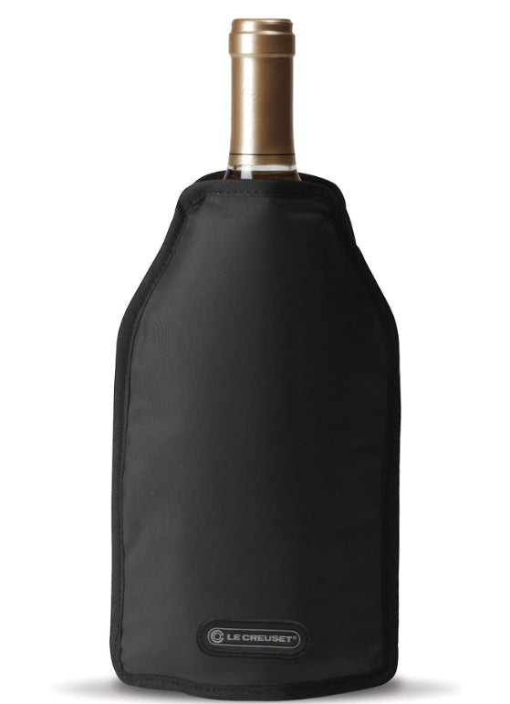 Le Creuset Flaschenmanschette WA-126 – Ø 23,5 cm, 750 ml, Schwarz, kühlend