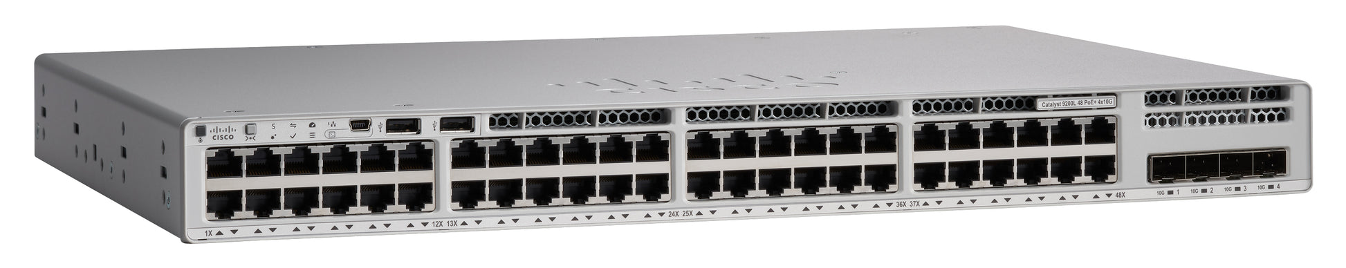 Cisco Catalyst C9200L – Managed Switch – 48×GbE, 4×SFP, L3, PoE+, 1U