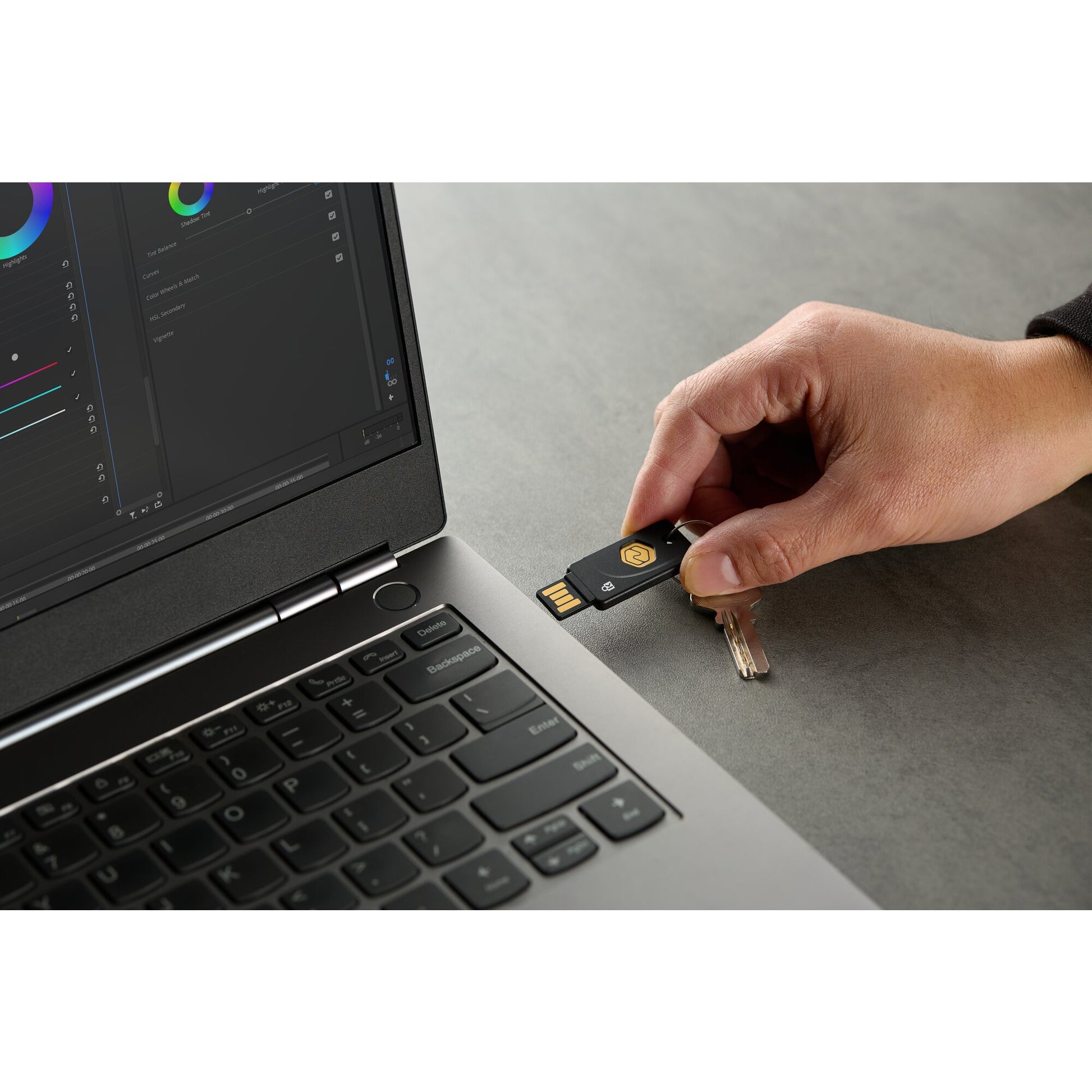 Kensington USB-Adapter – USB-A (Stecker) – VeriMark NFC+ – FIDO2 Level 2 – für Windows, Mac