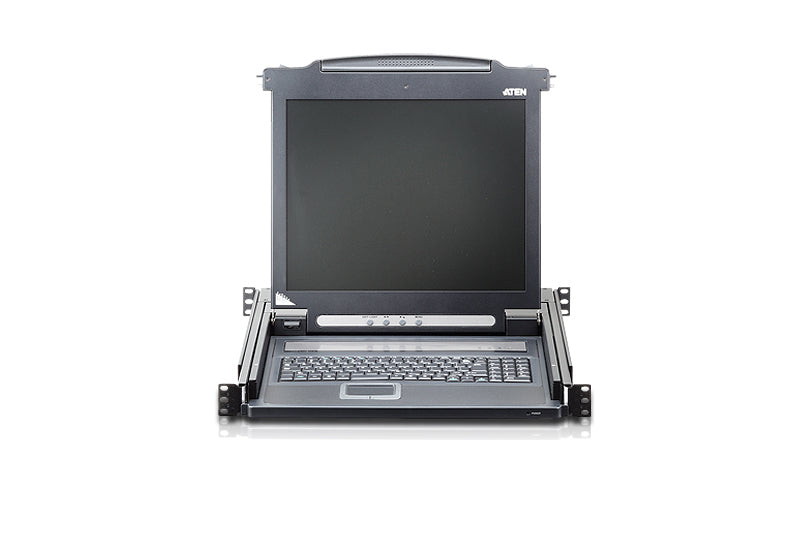 ATEN CL1000N – KVM-Konsole – 19" Rack, 1U, 19" LCD, VGA, PS/2, US-Layout, Schwarz