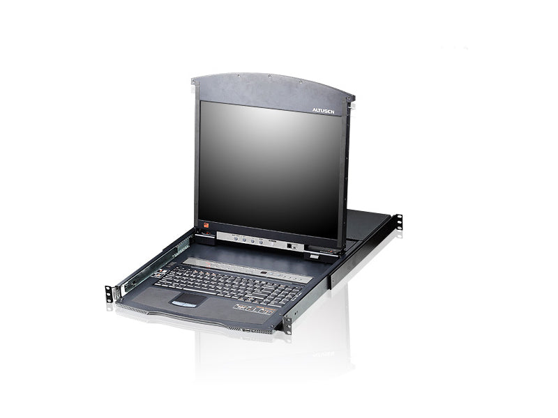 ATEN KL1516A – 19" Rack-LCD-Konsole – 16-Port VGA KVM, 1920 × 1200/60 Hz, DE-Layout – 1U