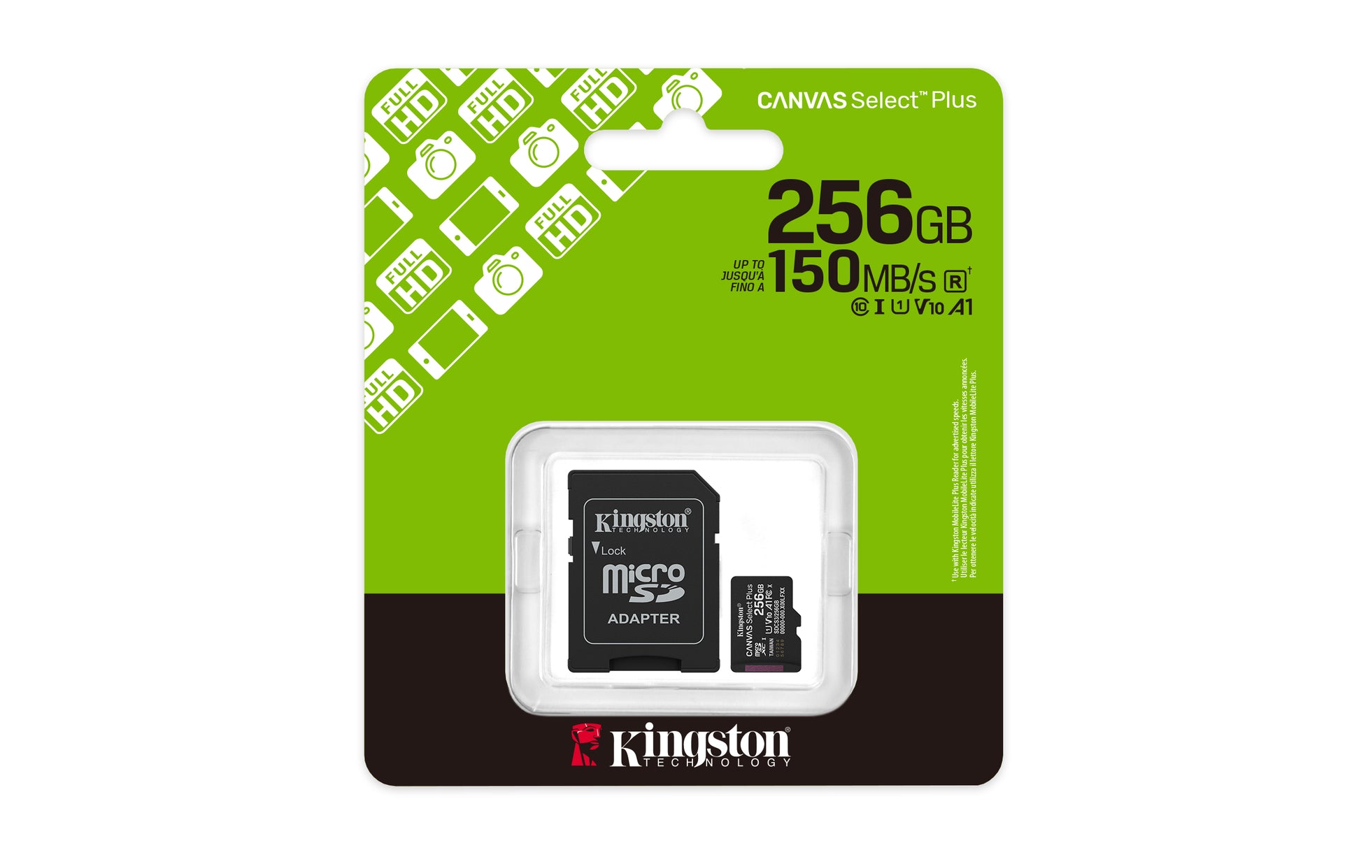 Kingston Technology Kingston Canvas Select Plus Gen 3 Speichergerät – 256 GB, microSDXC, Adapter