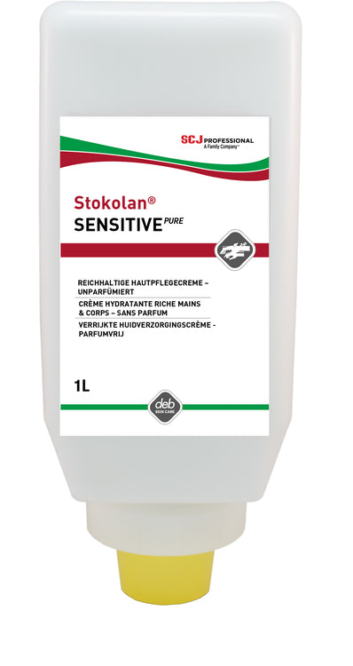 Deb stoko Stokolan Hautcreme Sensitive PURE – duft- und farbstofffrei – 1 l
