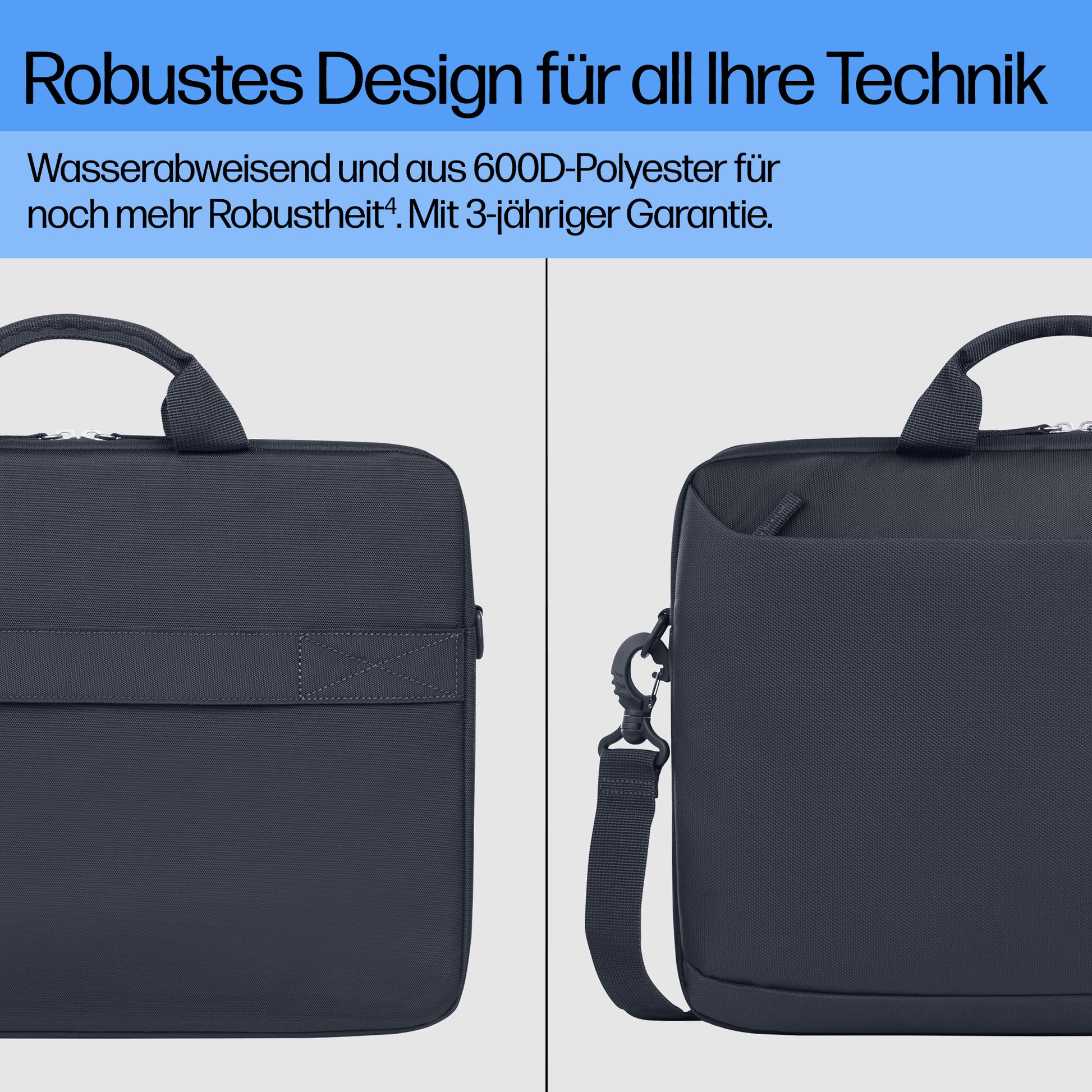 HP Notebook-Tasche bis 14,1" – wasserfest, Trolley-Haltegurt – Odyssey Grau