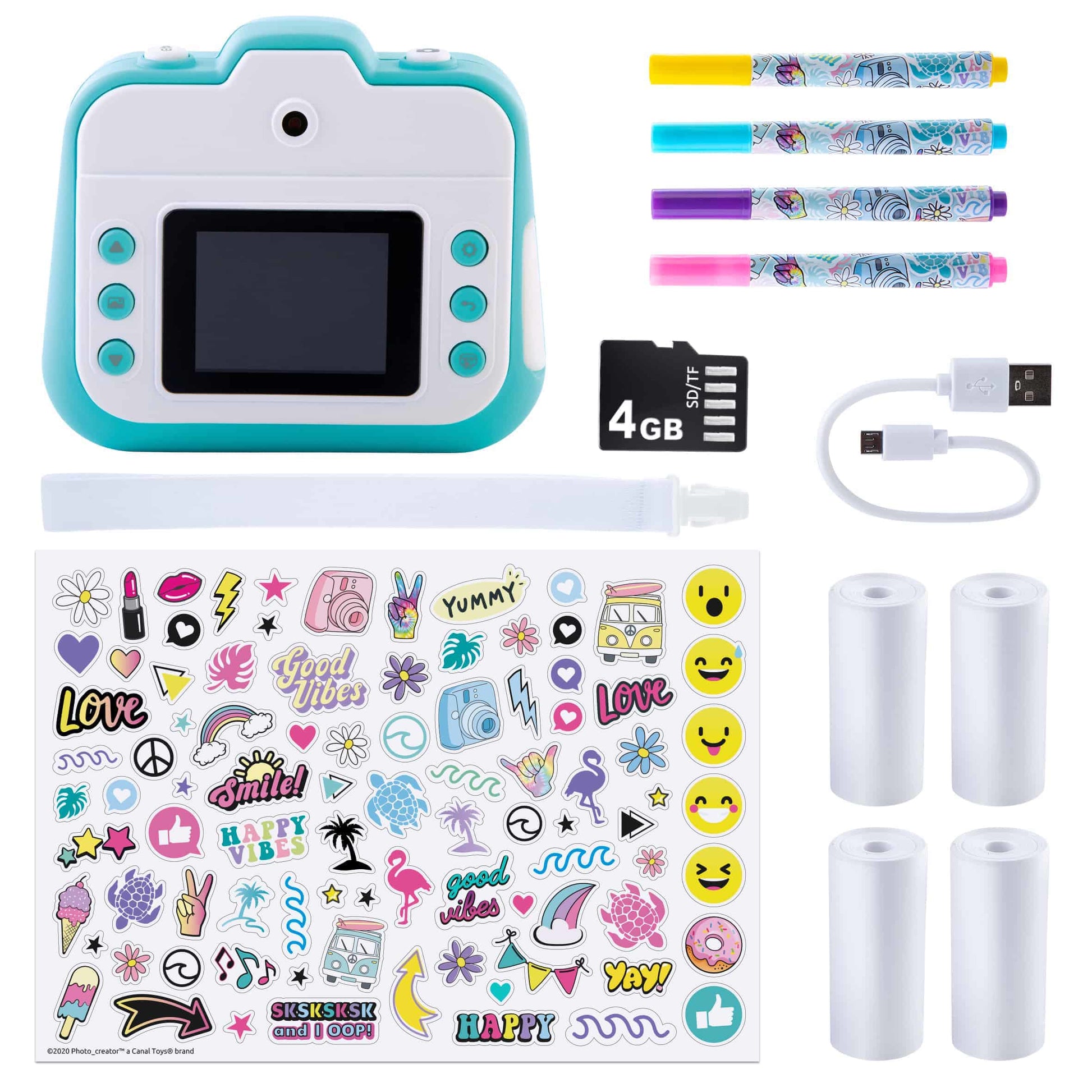 Canal Toys Photo Creator Sofortbildkamera – Hybrid-Sofortbildkamera, Sofortbildfilm, Weiss