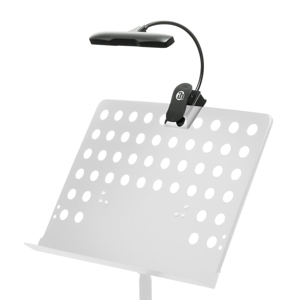 Adam Hall Tischleuchte SLED 10 – LED, 10× Leuchtkörper, Akku (3×AA), höhenverstellbar – Schwarz
