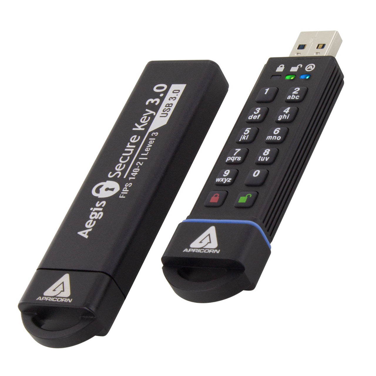 Apricorn Aegis Secure Key – 480 GB, USB 3.2 Gen 1 (Typ A), Hardwareverschlüsselung (FIPS 140-2), IP68
