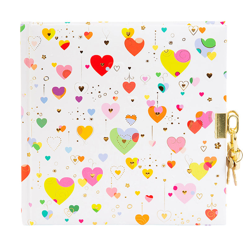 Goldbuch Tagebuch Heart Light – mit Verschluss – 96 Seiten – 165 × 165 mm – Hardcover, mehrfarbig