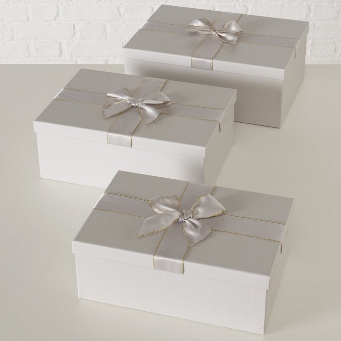 Boltze Geschenkbox – Papier, Gold, Cremefarben – 3 Stk.