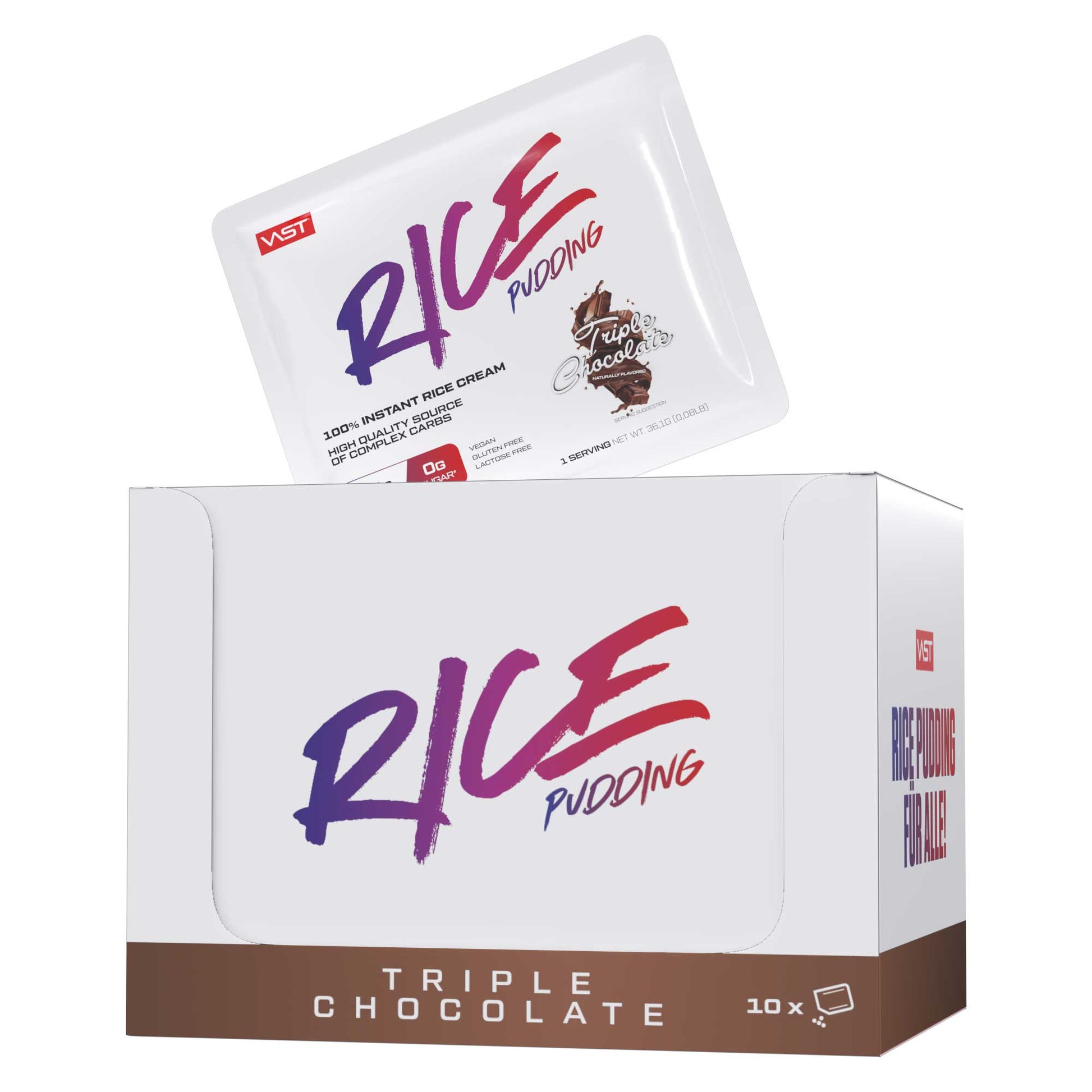 VAST Sports VAST Porridge Triple Schokolade vegan, glutenfrei, Box – 10×36,1 g