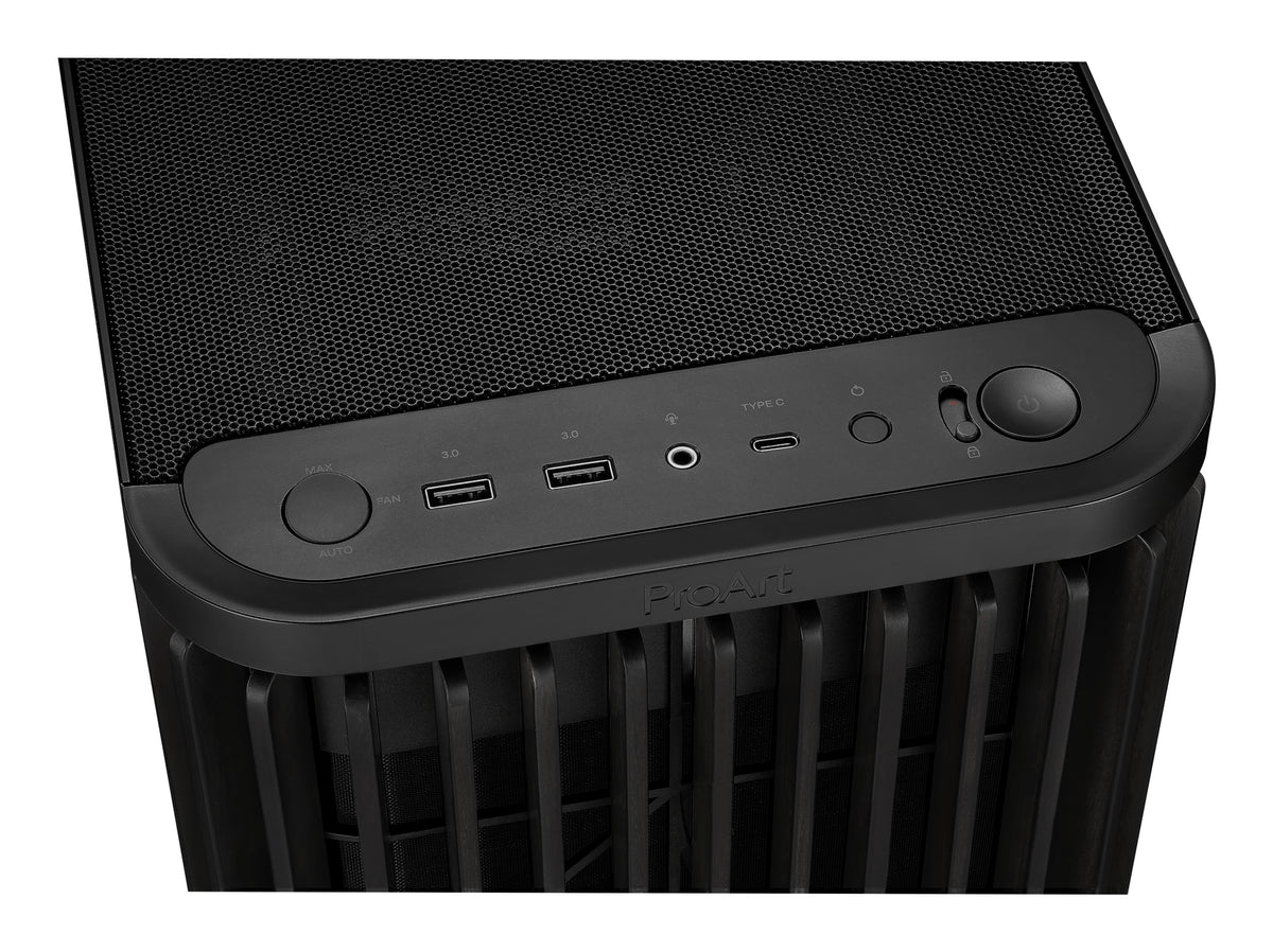 ASUS ProArt PA401 – PC-Gehäuse (Mid-Tower) – Schwarz, ATX, 315 mm, 2×3,5", 2×2,5", USB-C 3.2 Gen2x2