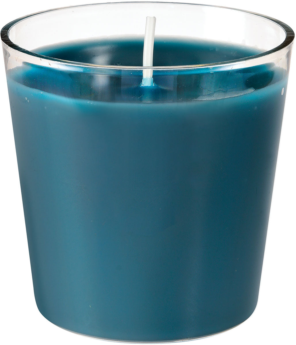 Duni Switch&Shine Nachfüll-Kerze Teelicht – Ø 6,5 × 6,5 cm – Paraffin, blau – 12-teilig
