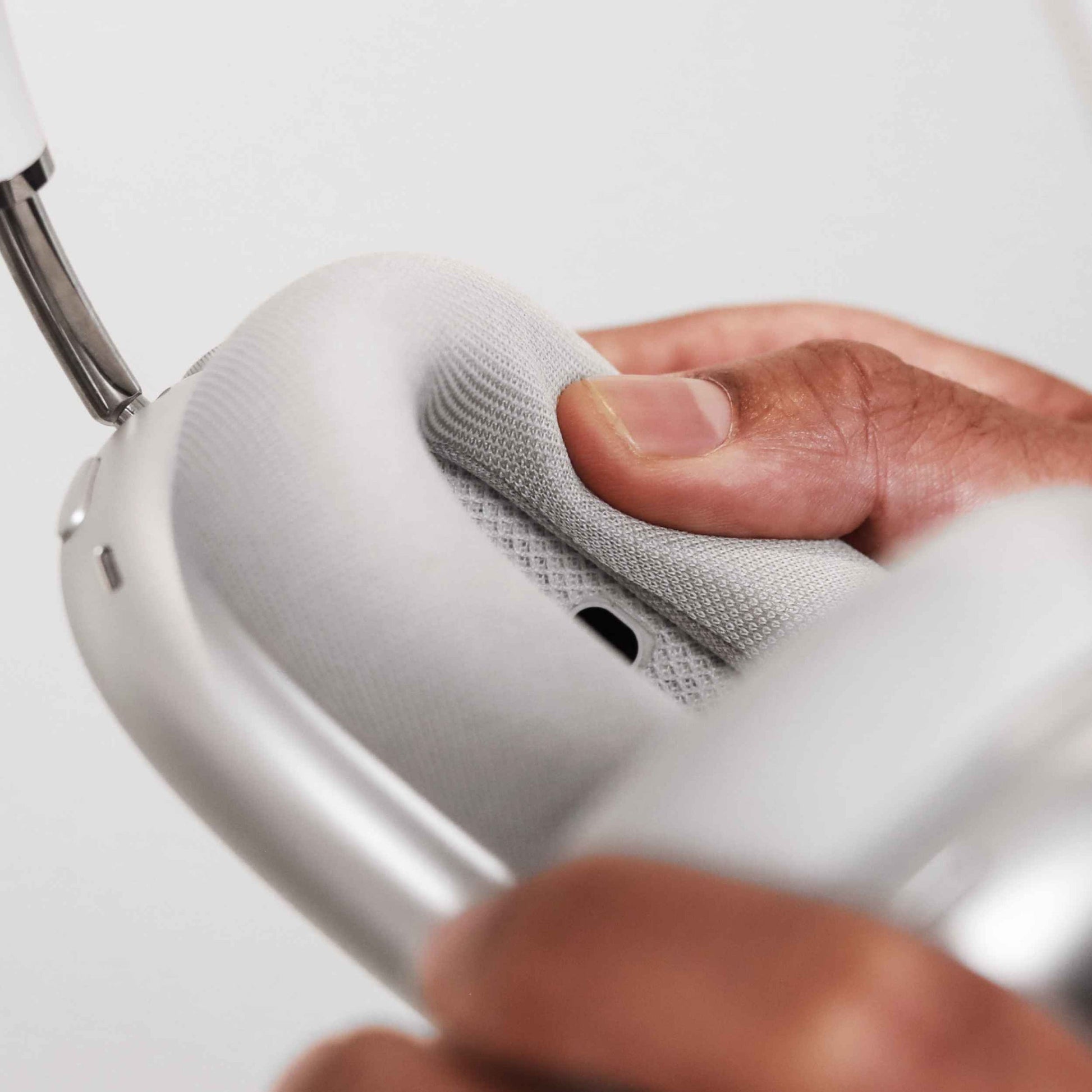 Vonmählen Ohrpolster (Stoff/Schaum), Hellgrau, für AirPods Max