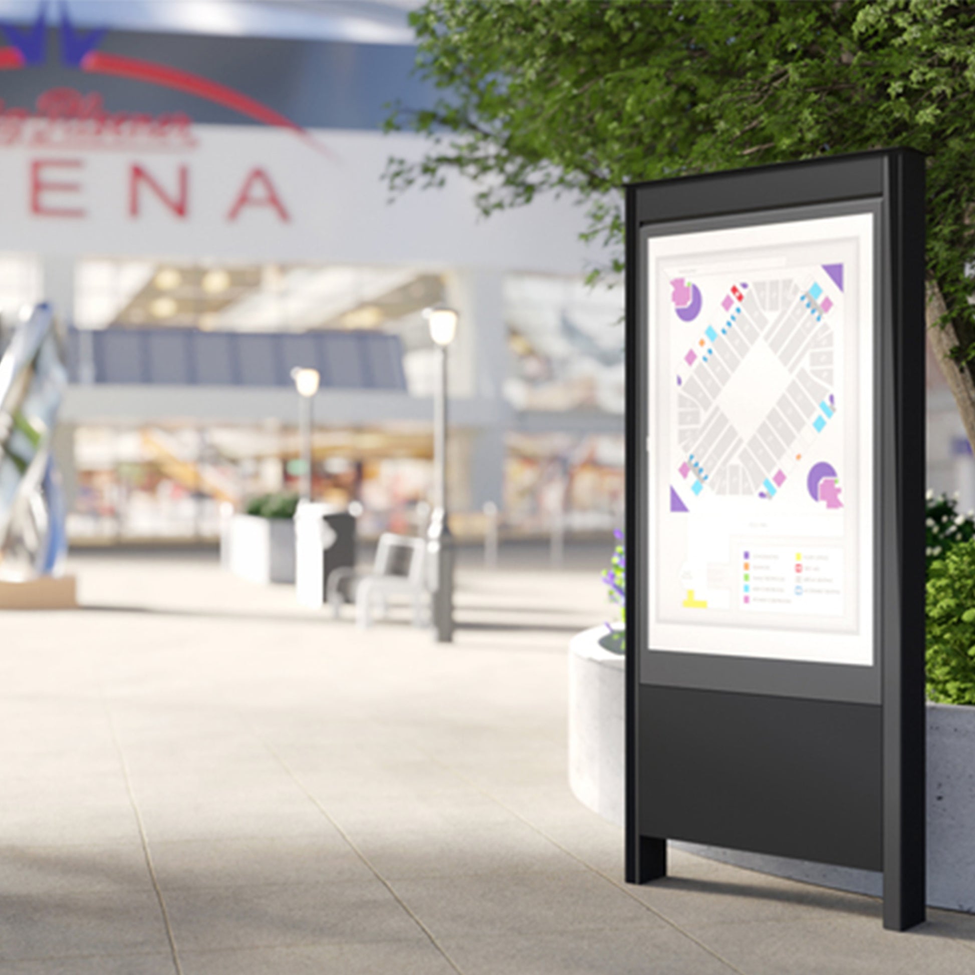 Chief Digital Signage Stand für 55" Displays – Tragkraft 68 kg, Porträt – Schwarz – OLF55BP-S
