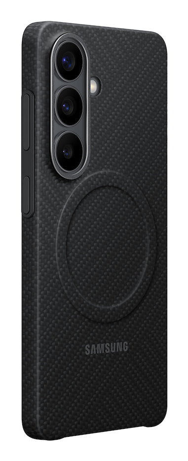Samsung M1 – Backcover – für Samsung Galaxy S26, Schwarz, Karbonfaser, kabelloses Laden