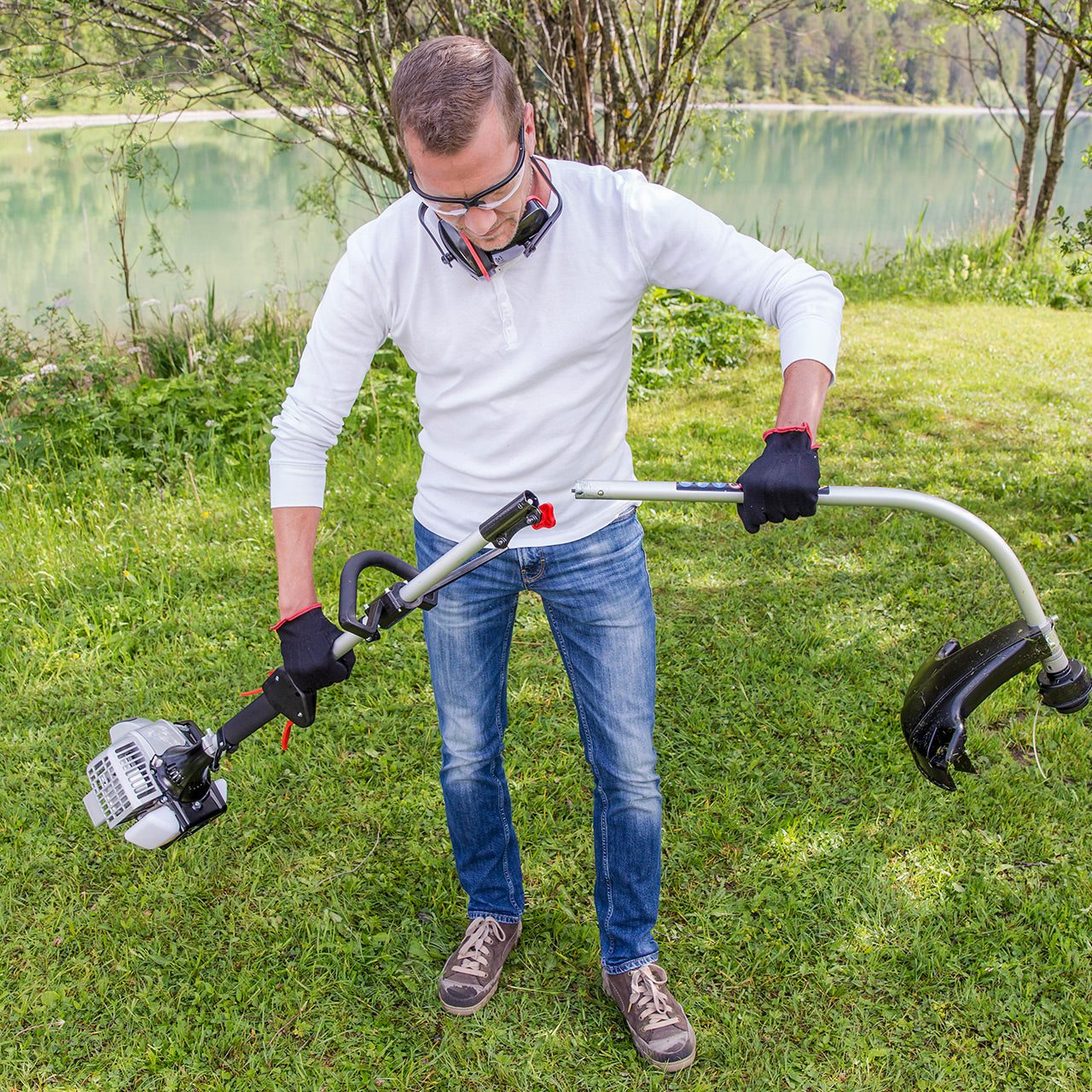 AL-KO BC 223 L-S Rasentrimmer – Benzin – 700 W – Schnittbreite 410 mm – Hubraum 22,5 cm³ – Nylonschnur – Solo