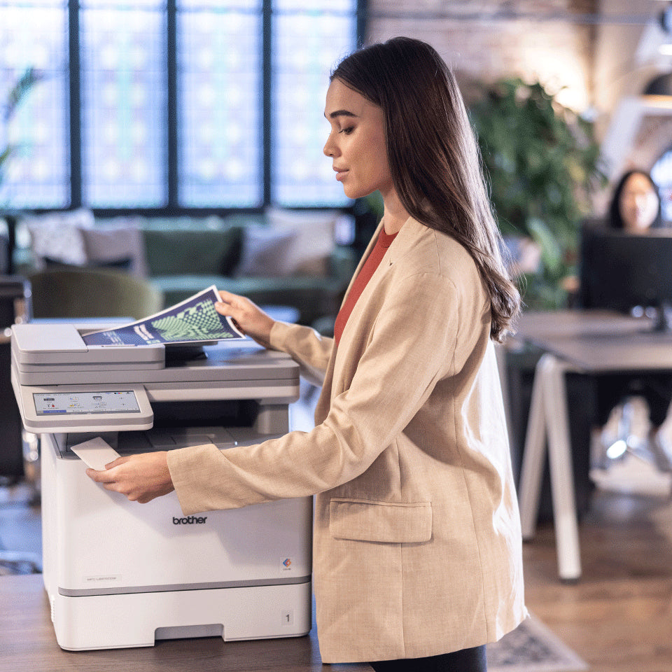 Brother Multifunktions-Laserdrucker – Farblaser-Multifunktionsdrucker, A4, 4-in-1, Duplex, ADF, WLAN/LAN
