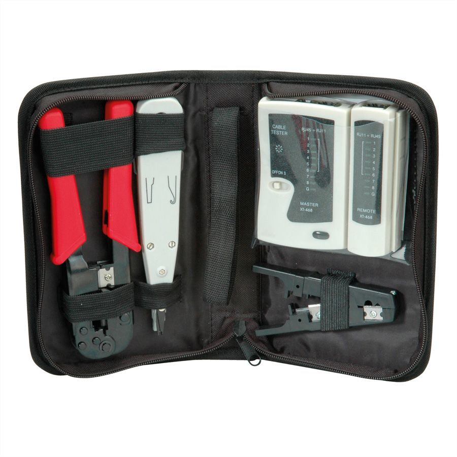 VALUE Netzwerk-Kabeltester – RJ45, LED-Anzeige, Grau