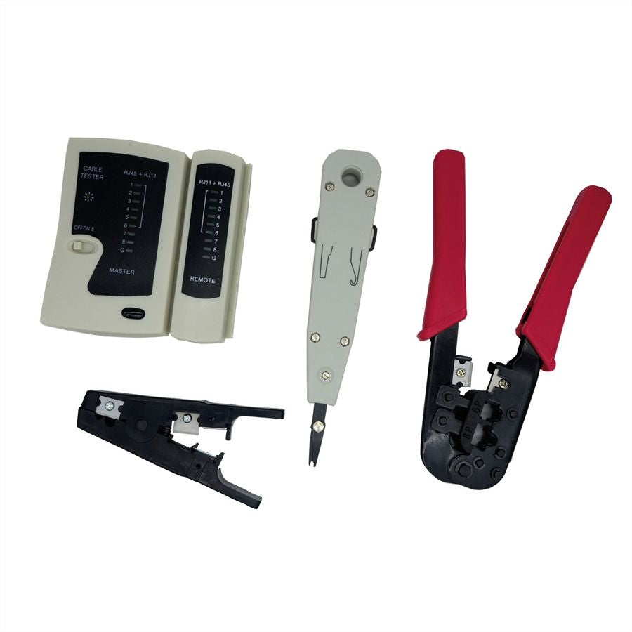 VALUE Netzwerk-Kabeltester – RJ45, LED-Anzeige, Grau