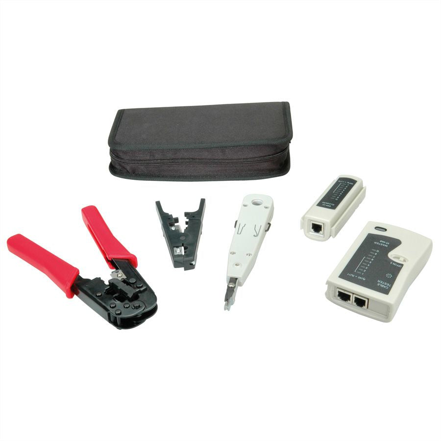 VALUE Netzwerk-Kabeltester – RJ45, LED-Anzeige, Grau