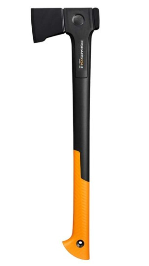 Fiskars X24 – Spaltaxt 600 mm, Schwarz, Gelb