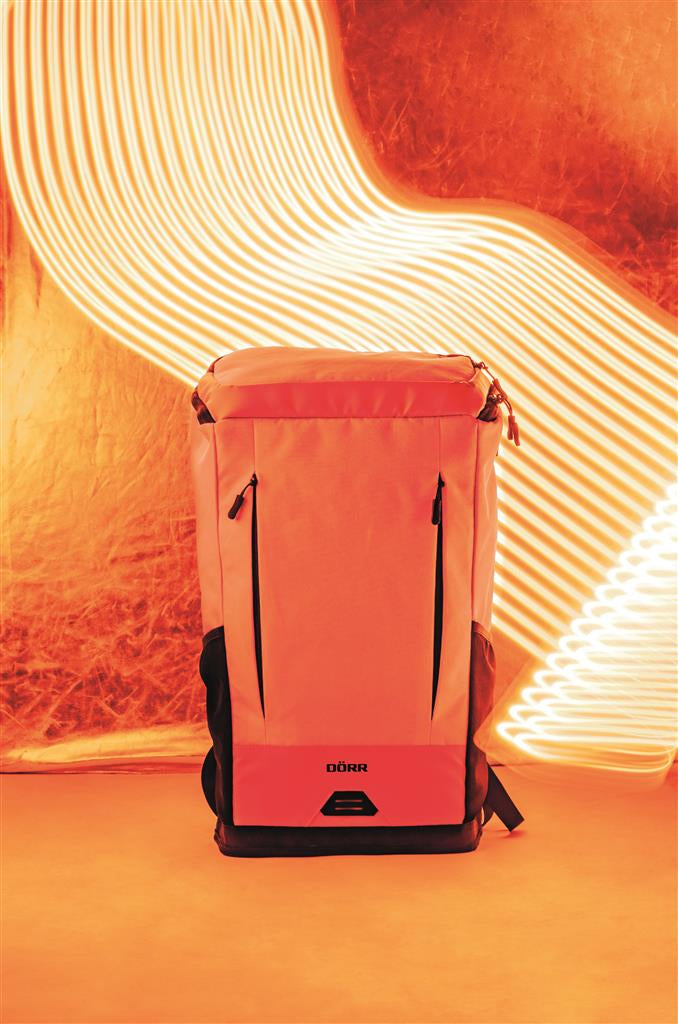 Dörr Stockholm Kamerarucksack – Polyester, Orange – Innenmasse 300 × 440 × 120 mm, Notebookfach für 17"