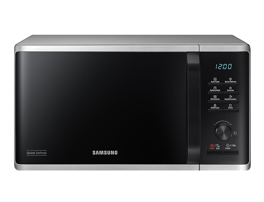 Samsung Solo-Mikrowelle MS23K3515AS/SW – 23 l, Keramikboden, 800 W – Silber