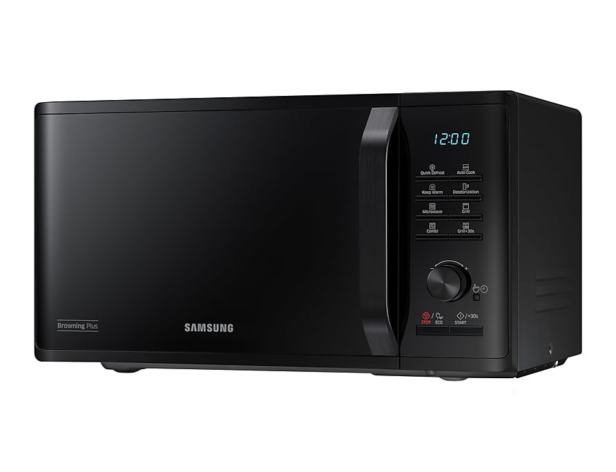 Samsung Grill-Mikrowelle MG23K3505AK – 23 l, Grill & Keramikboden, 800 W – Schwarz