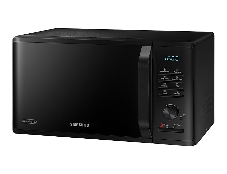 Samsung Grill Mikrowelle MG23K3505AK/SW – 23 l, Grill & Keramikboden, 800 W – Schwarz